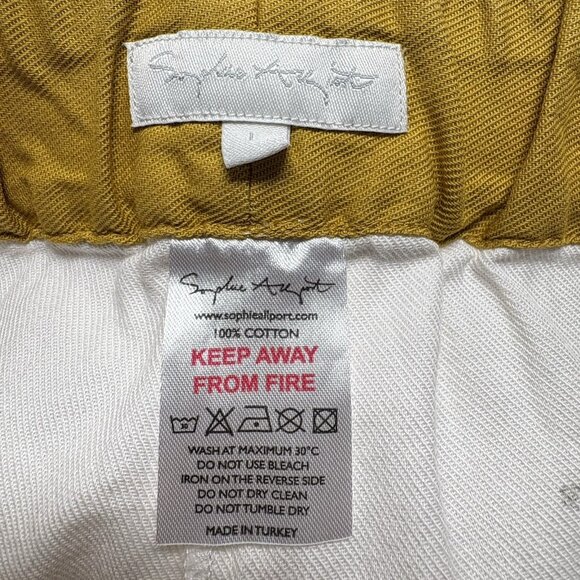 SOPHIE ALLPORT Women Pajama Pants Bees Elastic Drawstring Waist Sz L White 11-7 - Picture 8 of 12